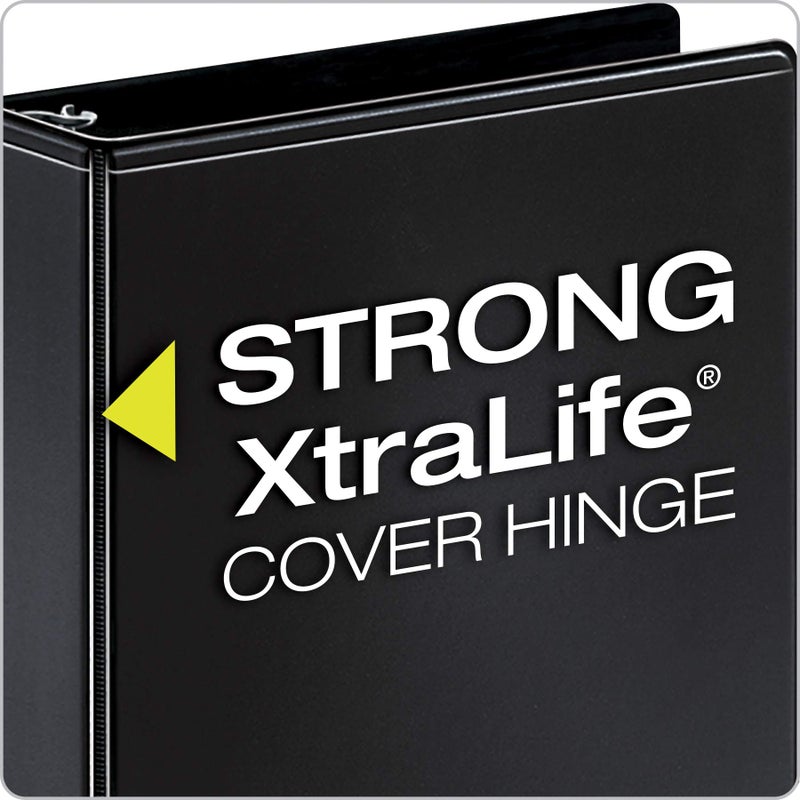 Cardinal Economy 3 Ring Binder, 2 Inch, Presentation View, Black, Holds 475 Sheets, Nonstick, PVC Free, 4 Pack of Binders (79522) - Image 3